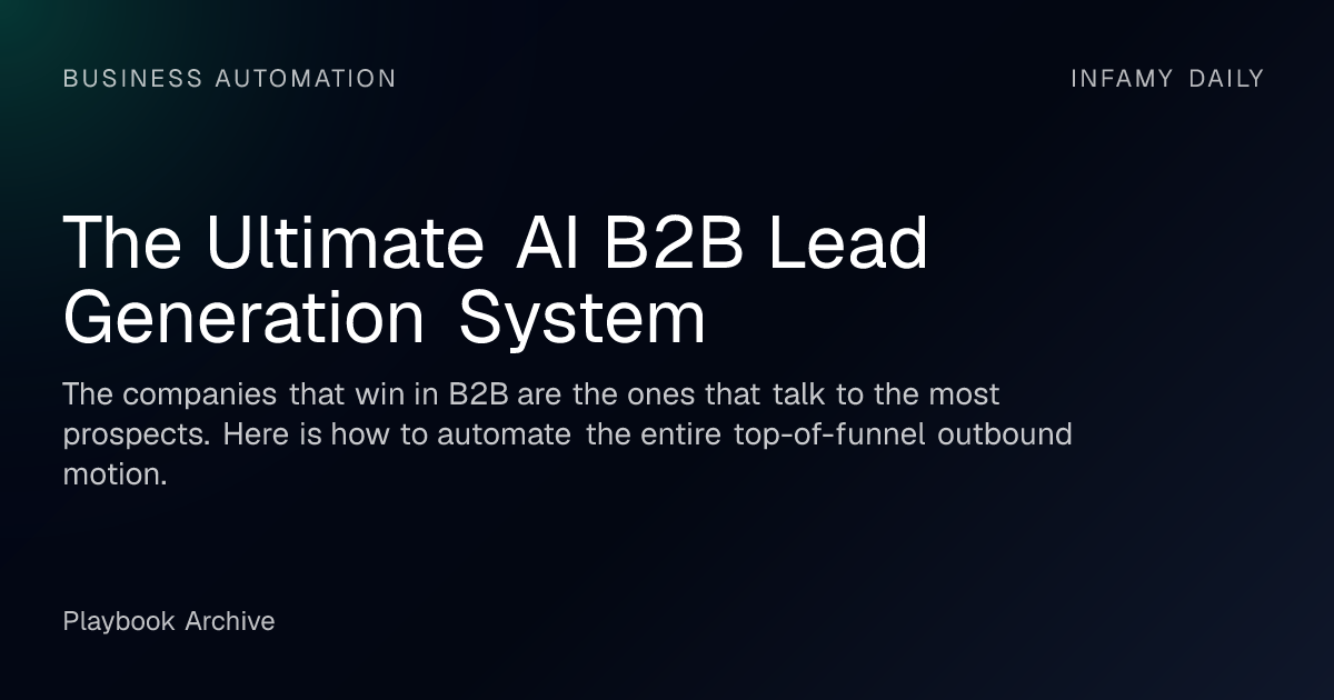 The Ultimate AI B2B Lead Generation System