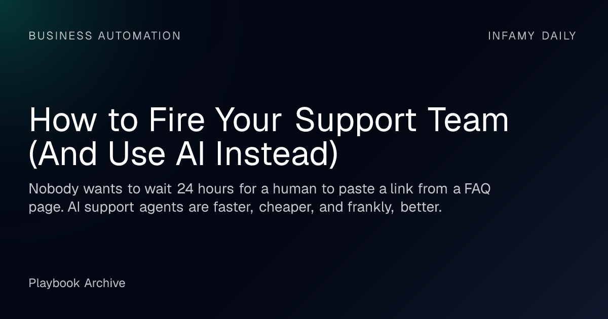 How to Fire Your Support Team (And Use AI Instead)
