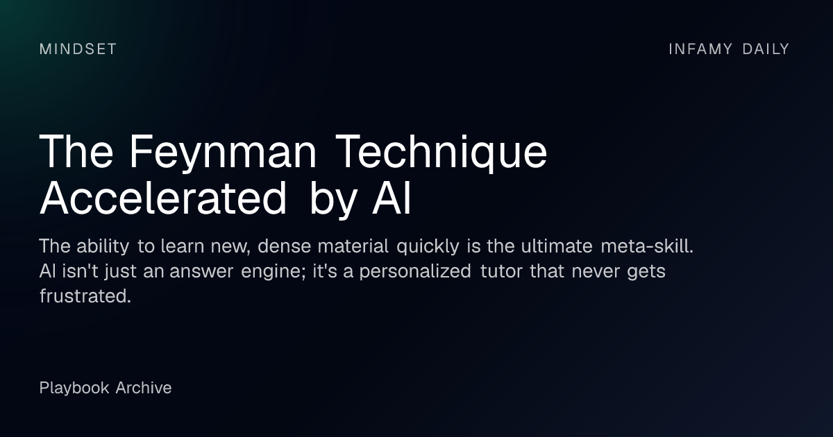 The Feynman Technique Accelerated by AI